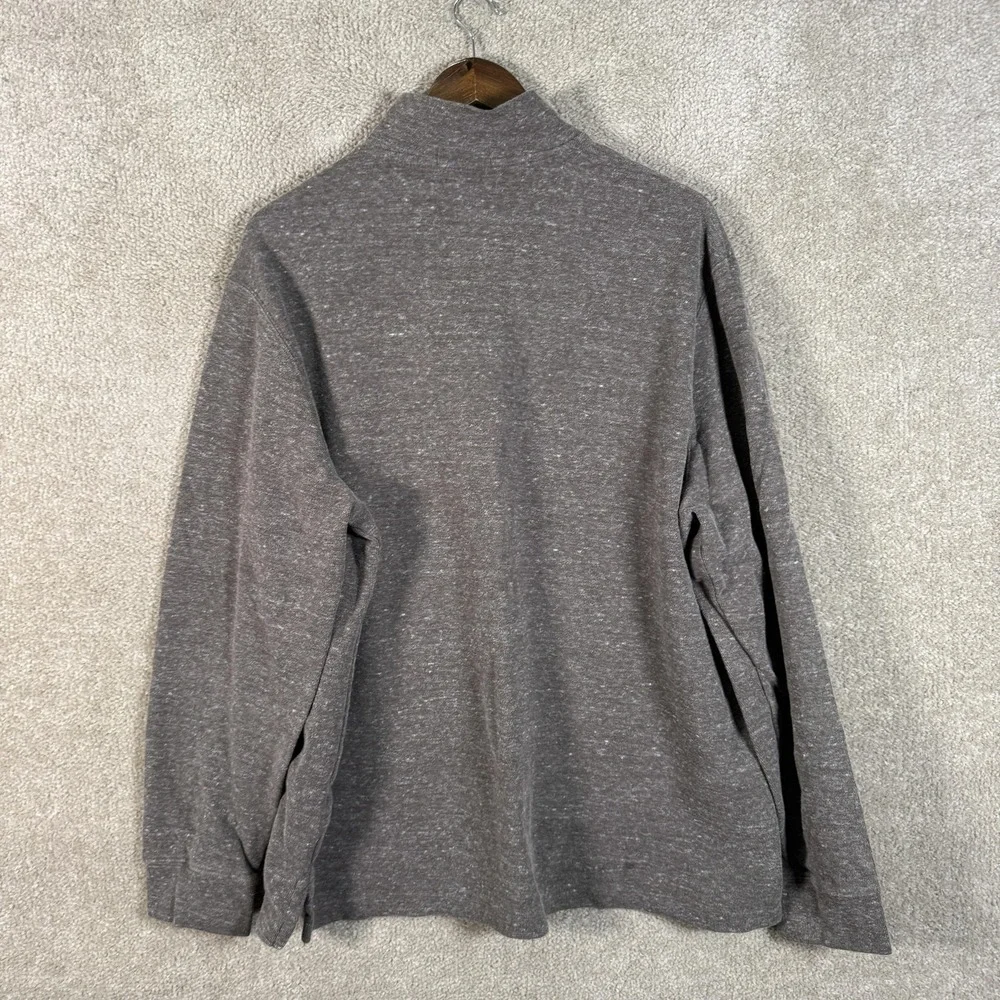 Polo Ralph Lauren Sweater Mens XL Gray Estate Rib Quarter Zip‎ Pullover Knit